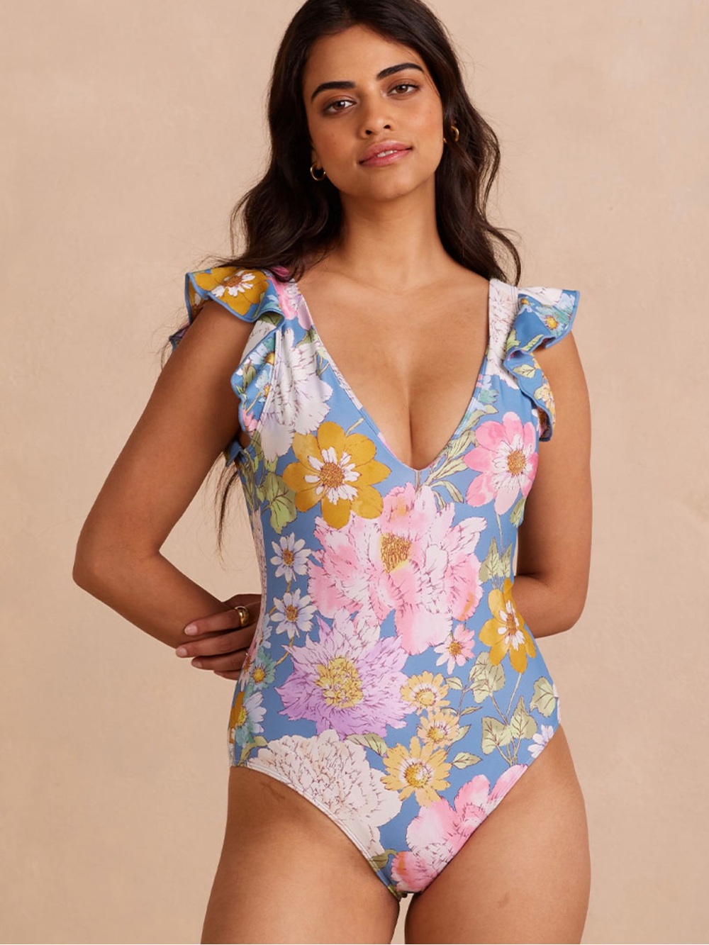 Summersalt The Ruffle Backflip One Piece Swimsuit Country Club Floral